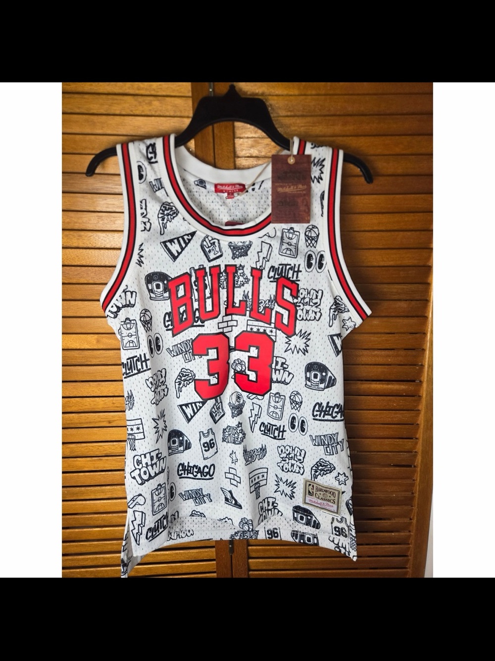 Chicago Bulls Mitchell and Ness Scottie Pippen Doodle Jersey Womens S New